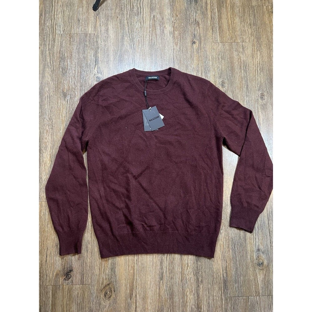 New Naadam Sweater Mens Small Cashmere Red Crewneck Pullover Casual Adult